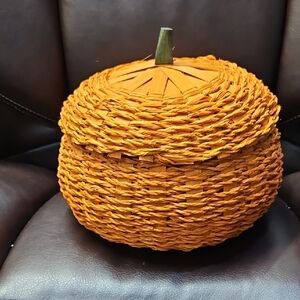 Wicker Pumpkin Basket
